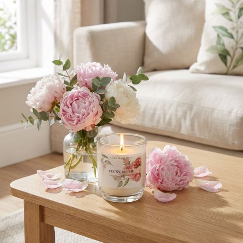 Kvapi žvakė stiklinėje Peony Peony Blush Ø7,5cm H8,5cm | Floristik24.lt
