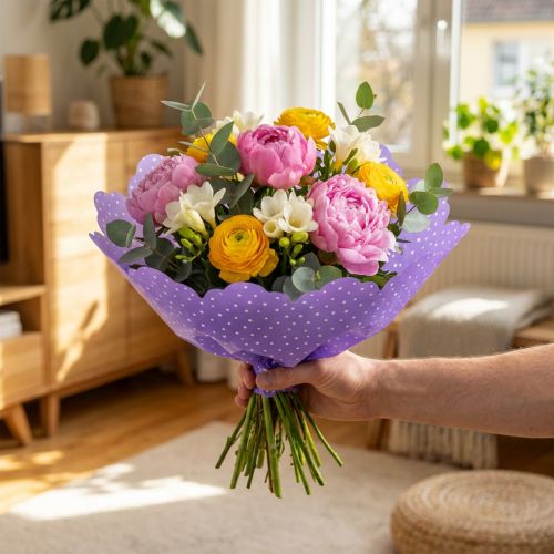 Rondella manžetė violetinė Ø48cm 50vnt | Floristik24.lt