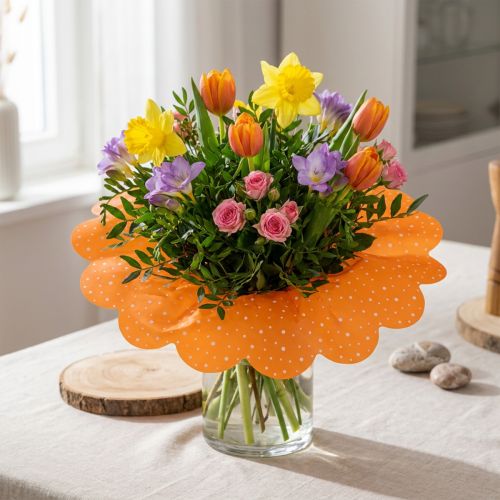 Rondella manžetė oranžinė Ø48cm 50vnt | Floristik24.lt