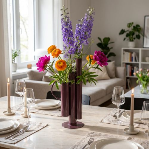 Plona, moderni vaza elegantiškam stalo papuošimui; išskirtinė dekoratyvinė vaza su įspūdingu dizainu; 31 cm | Floristik24.lt