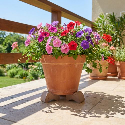 Gėlių vazono kojelės, praktiškas pakyla, vazono priedas balkonui ir terasai, 7 cm, 3 dalys | Floristik24.lt