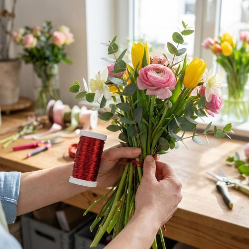 Dekoratyvinė rankdarbių viela kūrybiniams floristikos projektams | Floristik24.lt