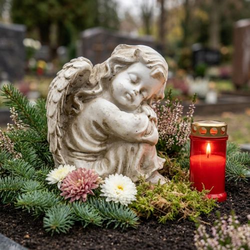 daiktų Angel for the Grave Cream Grave Angel Miegantis Angelas 6×5,5×8 cm