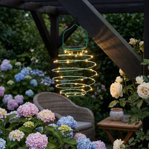 Saulės sodas šviesiai žalias 22cm su 25LED šiltai balta | Floristik24.lt