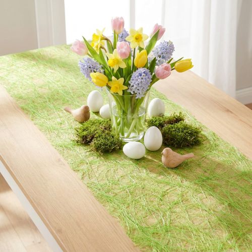 daiktų Deco fleece Sizoweb stalo bėgikas obuolių žalias 30cm 5m