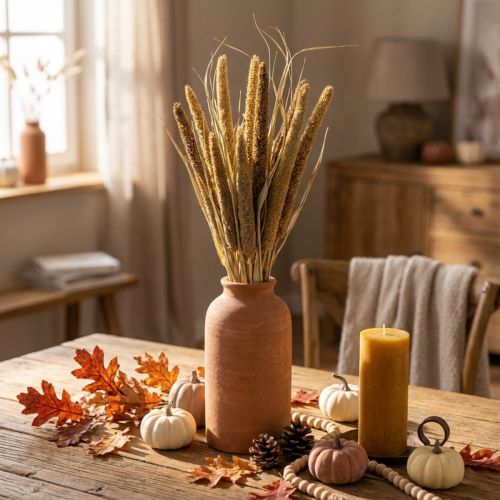 Sausa floristika Grūdai Džiovintų sorų burbuolių kekė 45cm | Floristik24.lt