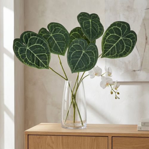 daiktų Dirbtiniai anturio lapai netikri augalų žali 96 cm