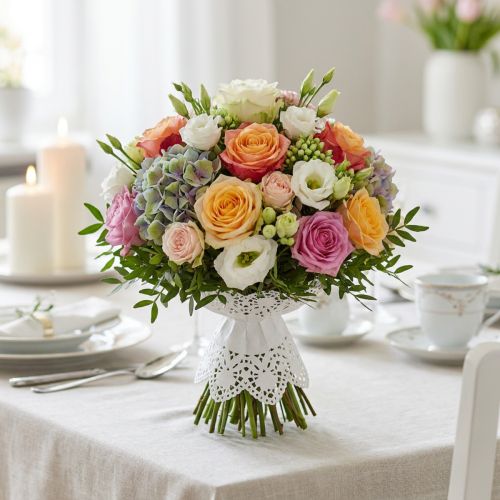 Biedermeier rankogaliai 22cm 25 vnt | Floristik24.lt