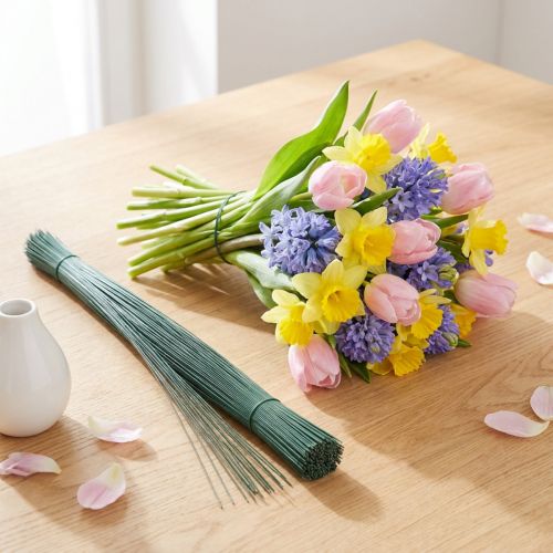 daiktų Kištukinė viela žalia craft vielos floristinė viela Ø0,4mm 40cm 1kg