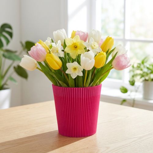 Plisuoti rankogaliai Cerise 12,5cm 100 vnt | Floristik24.lt