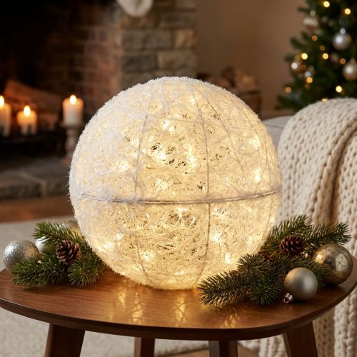 daiktų Deco Ball Wire Ball Deco Ball Baltas dvi pusės Ø40cm