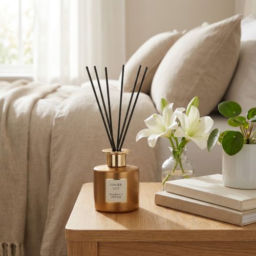 Kambario kvapų difuzoriaus kvapų lazdelės Ginger Lily 150ml | Floristik24.lt