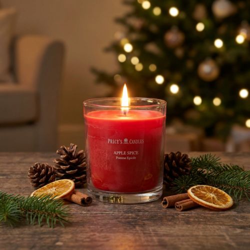 Kvapi žvakė stiklinėje kvapnioje žvakėje Christmas Apple Spice H8cm | Floristik24.lt