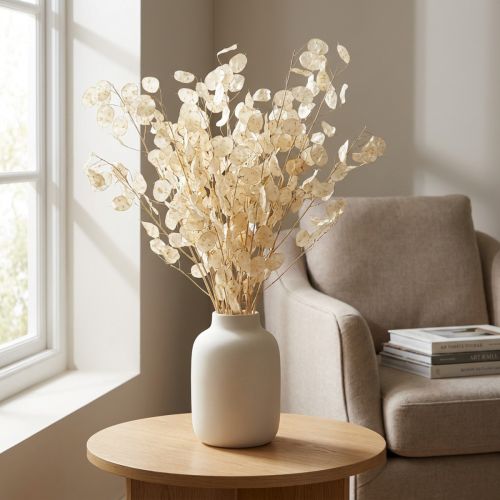 Lunaria Deco Moon Violetinė Sidabrinis Lapelis Džiovinti 90cm 100g | Floristik24.lt