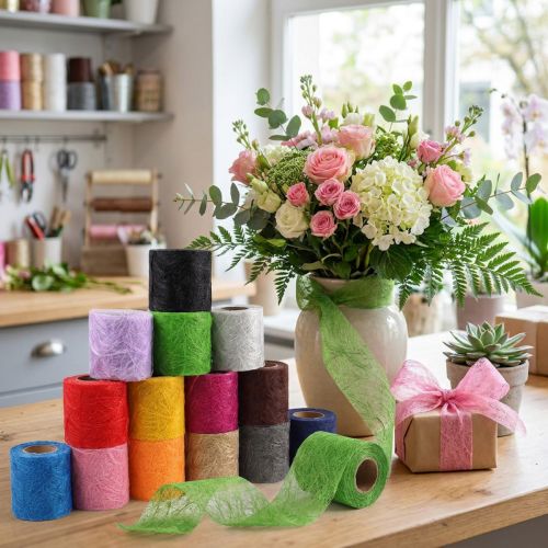 Flisas 8 cm 25 m įvairių spalvų | Floristik24.lt