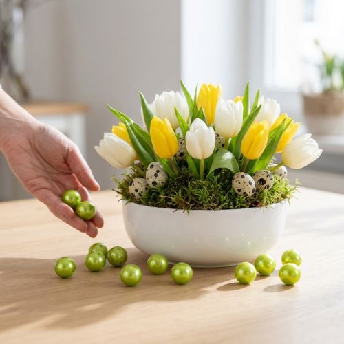 Dekoratyviniai karoliukai Ø2cm obuolių žali 12 vnt | Floristik24.lt