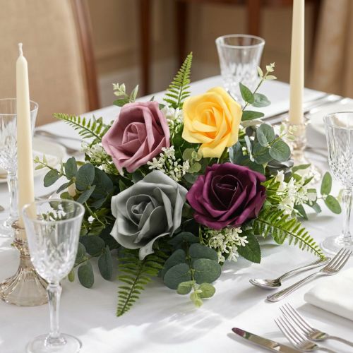 Foam Rose Ø15cm skirtingų spalvų 4 vnt | Floristik24.lt