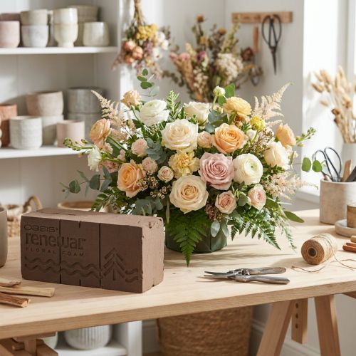 daiktų „Oasis Renewal Floral Foam“ plytelė 23 cm