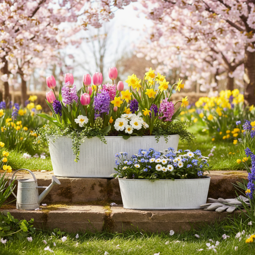 daiktų Ovalus metalinis dubuo baltos ir sidabrinės spalvos, 32,5 cm / 37 cm, 2 vnt. rinkinys.