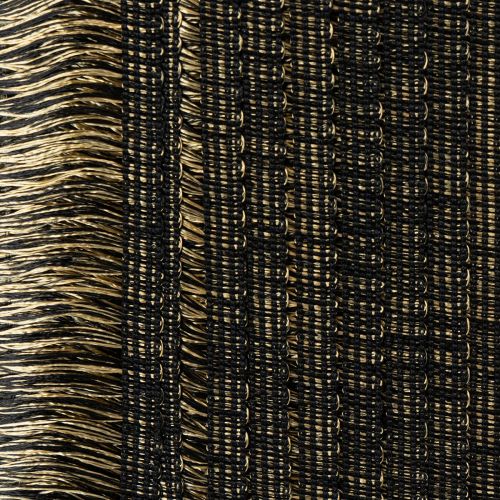 Juodos ir auksinės spalvos kutais puošta apvadėlė 4 cm x 25 m – idealiai tinka vainikams papuošti, gedulo juostelei ir vintažiniams aksesuarams | Floristik24.lt