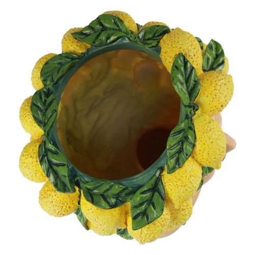 daiktų Moters biusto vazonas su citrina dekoracija Viduržemio jūra H21,5cm