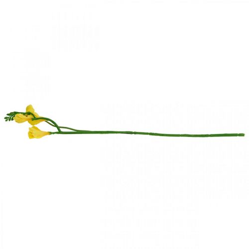 Floristik24 Frezijos, dirbtinės gėlės, frezijos kekėje geltonos L64cm 6vnt