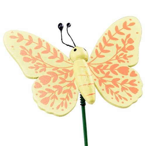 daiktų Pavasario dekoravimo gėlių kamščiai mediniai dekoratyviniai drugeliai 24,5cm 16vnt