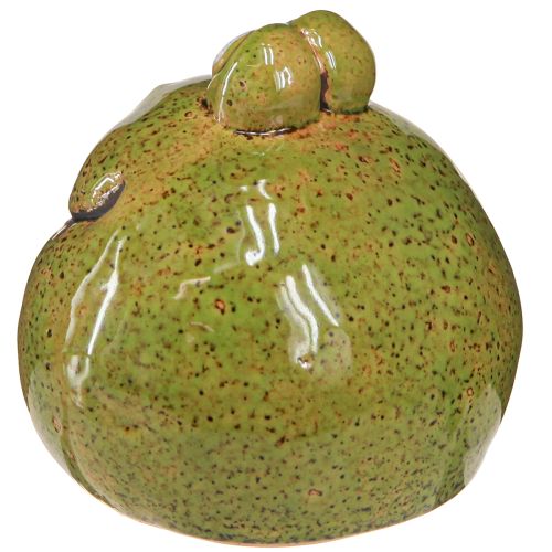 daiktų Varlės puošmena žalia ruda keraminė varlės galvutė H10,5cm 2 vnt