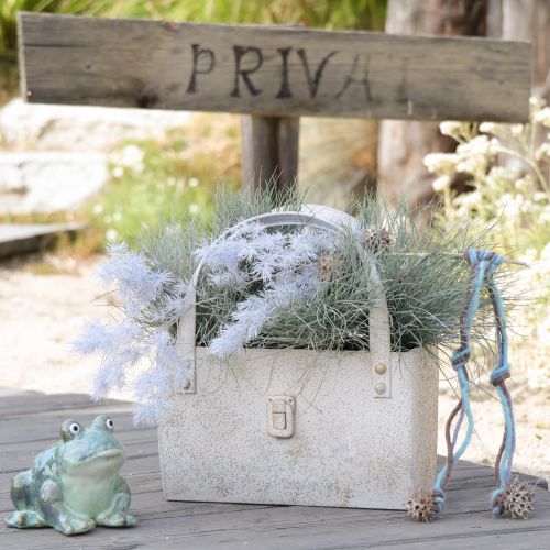 daiktų Varlės figūrėlė, vasariška dekoracija namams ir balkonui iš keramikos, 12 cm, 3 dalys