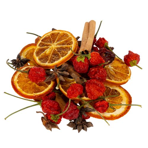 Floristik24 Džiovintų apelsinų griežinėlių dekoracijų rinkinys su cinamonu ir žvaigždutėmis šventiniam stalo papuošimui 70g