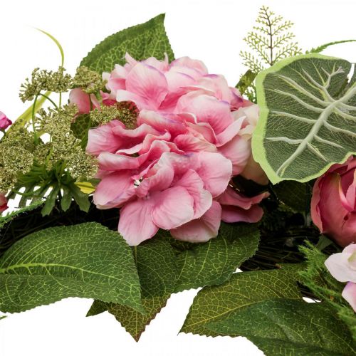 Floristik24 Pavasarinis vainikas Bijūnų Ranunculus Vainikas Dirbtinis Ø50cm
