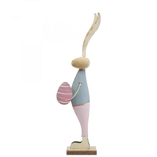 Floristik24 Pavasario puošmenos triušiukai iš metalinės triušių poros H39cm