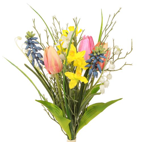 daiktų Pavasarinė puokštė Dirbtinių gėlių puokštė Real Touch 36cm