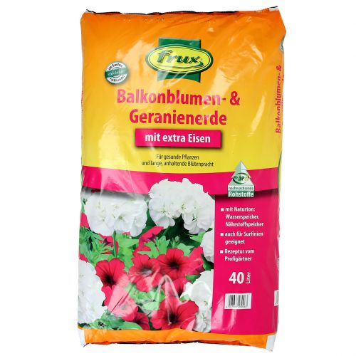 Floristik24 FRUX balkono gėlių ir pelargonijų žemė 40l