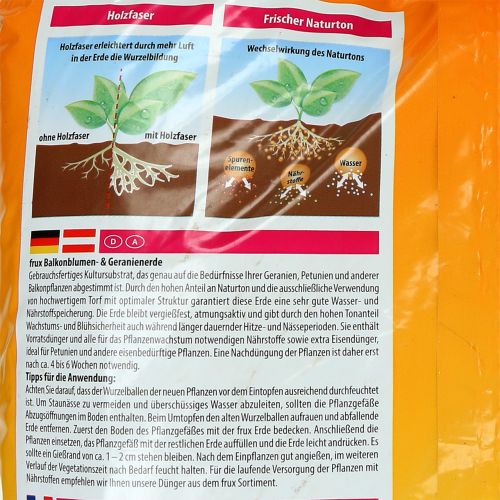 Floristik24 FRUX balkono gėlių ir pelargonijų žemė 40l