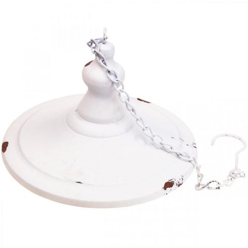 daiktų Pakabinama dekoracija shabby chic dekoratyvinė lesyklėlė paukščiams balta Ø20cm