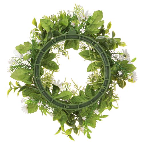 daiktų Daisy Vainikas Baltas Žalias Dirbtinis Ø28cm H9cm