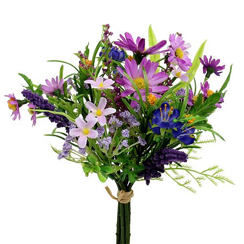 Floristik24 Daisy puokštė rožinė su levandomis 24cm