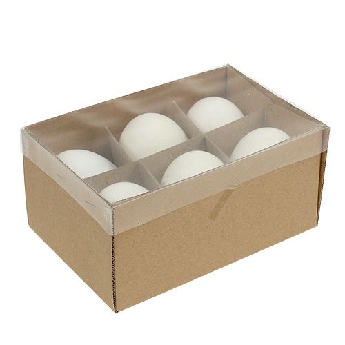 Floristik24 Žąsų kiaušinių baltymas 7cm - 8cm 6vnt