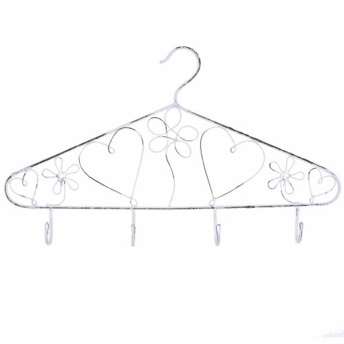 Floristik24 Dekoratyvinė kabliuko drabužių kabykla su vintažiniais kabliukais 40x23cm
