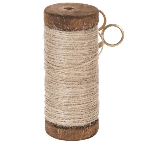 daiktų Siūlų ritė su dekoratyvinėmis žirklėmis Ø6,5 cm, aukštis 15 cm, 2 vnt., vintažinio stiliaus