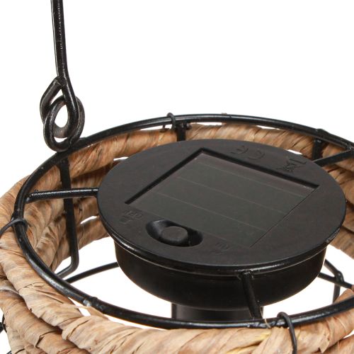 daiktų Sodo šviesa saulės metalo juoda natūrali Ø18cm H29cm