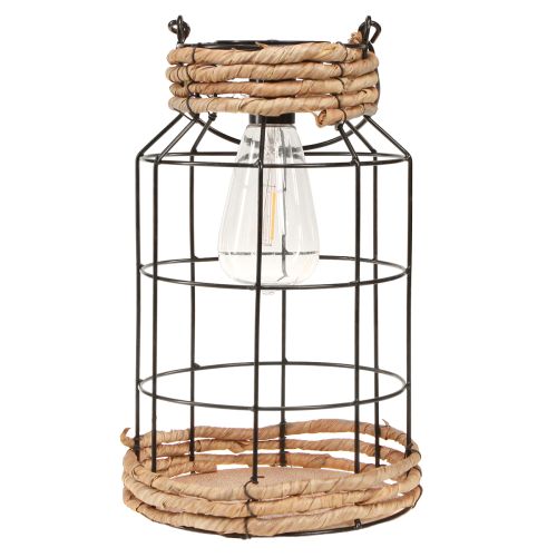 daiktų Sodo šviesa saulės metalo juoda natūrali Ø18cm H29cm