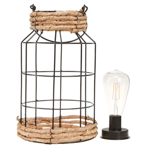daiktų Sodo šviesa saulės metalo juoda natūrali Ø18cm H29cm