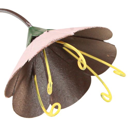 daiktų Garden Stake Gėlė Metalinės gėlės Geltona Rožinė Balta 49cm 3 vnt