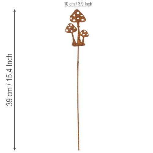 Sodo kuolas, sendinto plieno, dekoratyvinis musmirės kuolas, 10 cm, 6 vnt. | Floristik24.lt