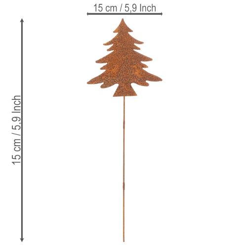 Sodo kuolas, sendinto plieno, elnio, žvaigždės, eglės, aukščio 10/15 cm, 3 vnt. | Floristik24.lt
