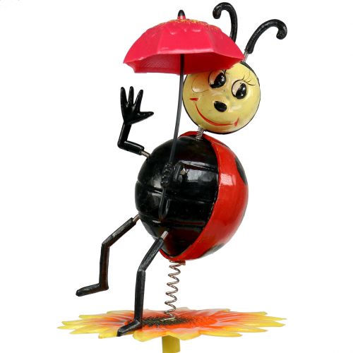 Floristik24 Sodo kištukinė boružėlė su skėčiu ant koto 74cm