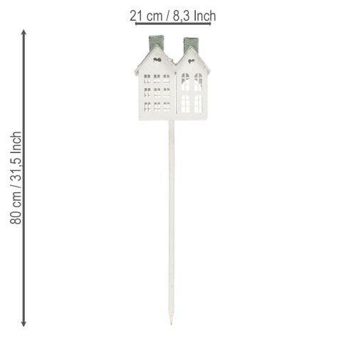 daiktų Apšviestas namas, jauki dekoracija šventinei atmosferai svetainėje, 80 cm