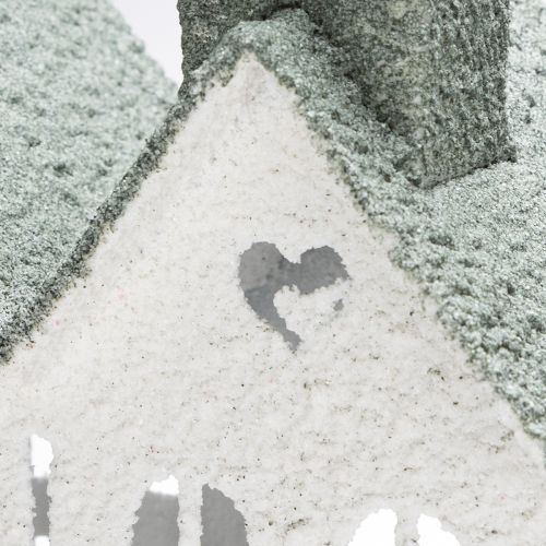 daiktų Apšviestas namas, jauki dekoracija šventinei atmosferai svetainėje, 80 cm